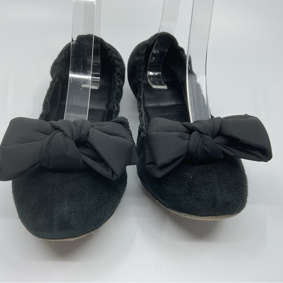 Moncler Elegant Black Flats with‎ Bow - Picture 3 of 15